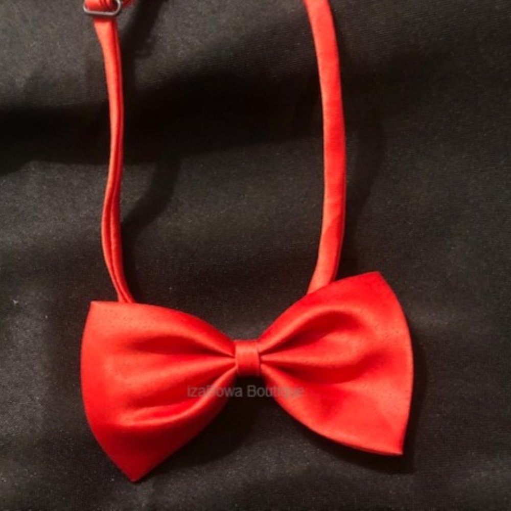 Red Cotton Bow Tie   =PETS=